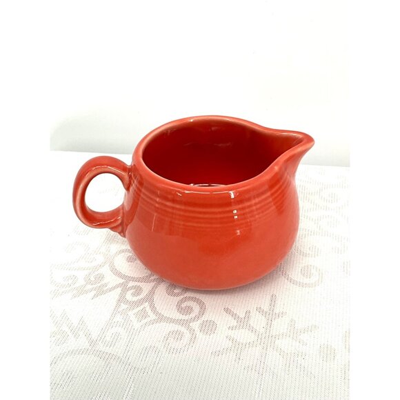 Fiesta "Red Ceramic Creamer & Sugar Bowl Set With Tray Vintage Homer Laughlin Po - Picture 6 of 9